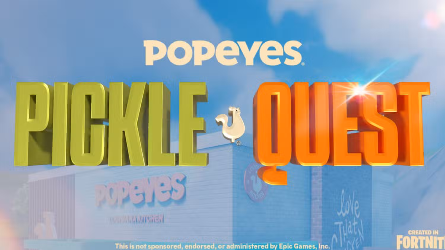 Popeyes tổ chức sự kiện trong Fortnite, kèm theo một thử thách độc đáo