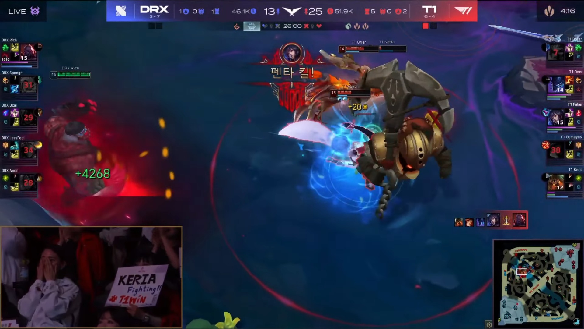 Trong trận thắng trước DRX, Faker đã có pha pentakill thứ hai trong sự nghiệp